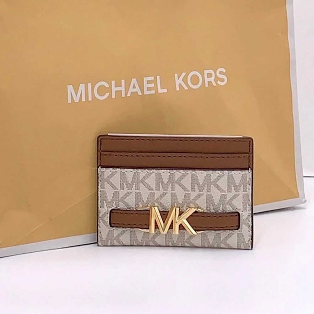 MICHAEL KORS Reed Large Card Holder Case Wallet Vanilla MK NWT